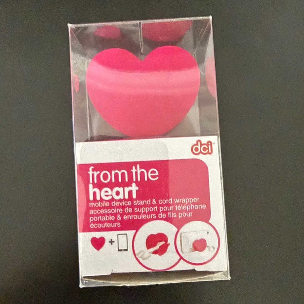 DCI "From the Heart" Mobile Device Stand & Cord Wrapper